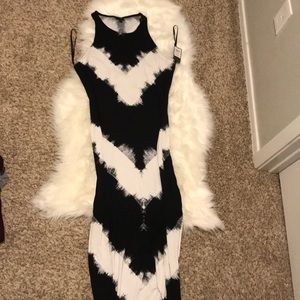 Mission black and white maxi dress